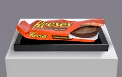 "Reese's Peanut Butter Cup" Marble Pop Art Sculpture by Robin Antar