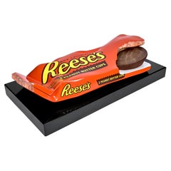 "Reese's Peanut Butter Cup" Marble Pop Art Sculpture by Robin Antar