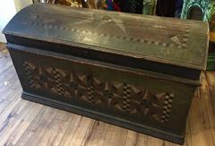Great 18th Century Scandinavian Painted Trunk