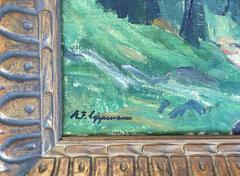 Modernist Painting of the Alps, Signed, Early 20th Century