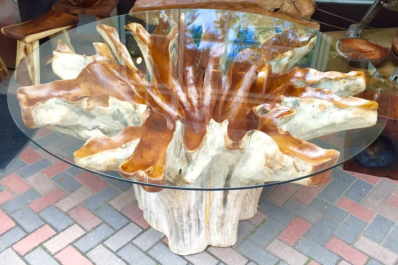 tree root dining table base