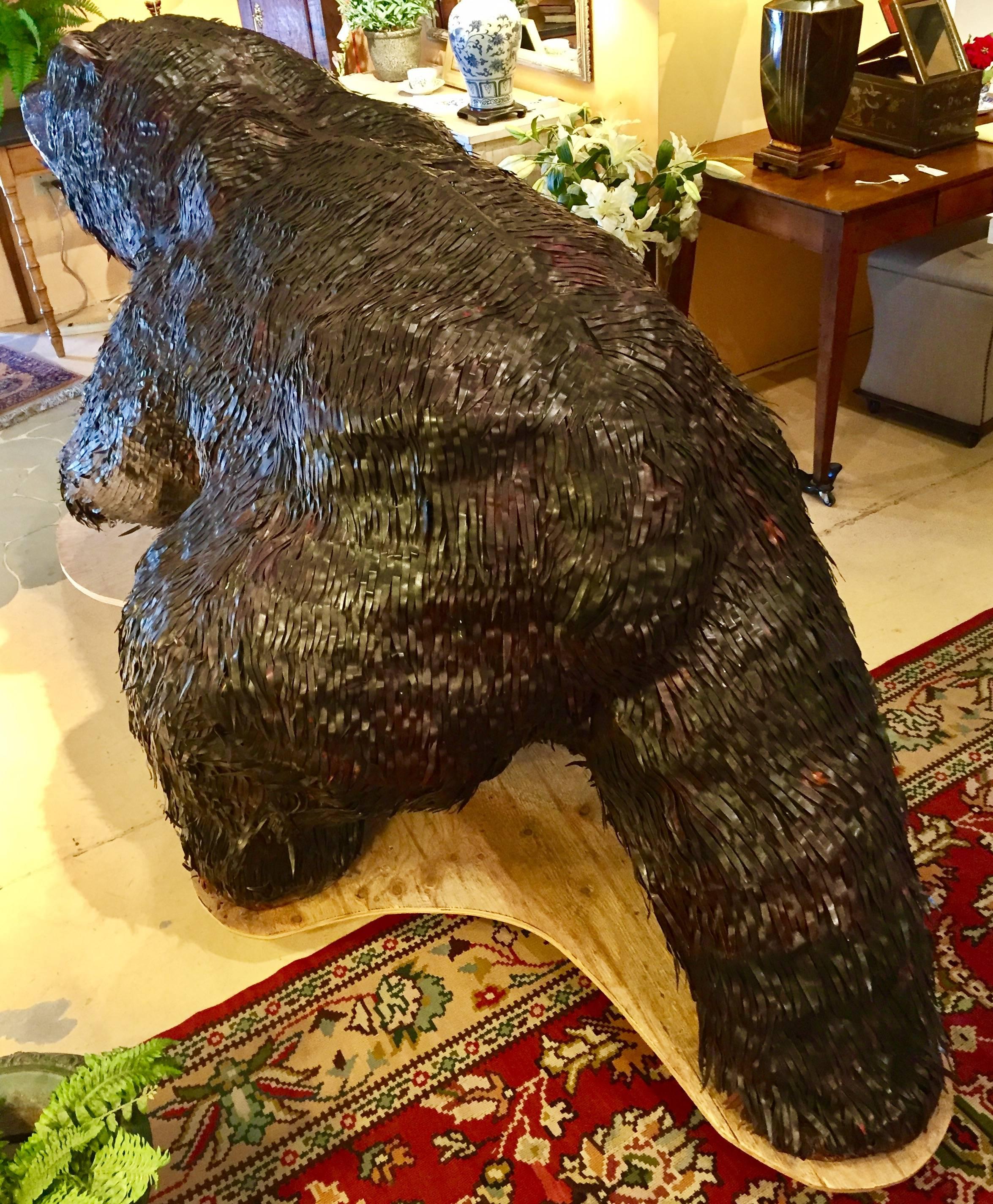American Unique Large Copper Bear Sculpture for Indoor or Outdoor Display