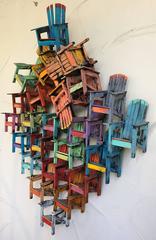"Large Chair Jumble" Wall Sculpture by Paul Jacobsen