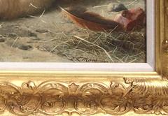 "The Gathering in the Barnyard" by Eugene Remy Maes