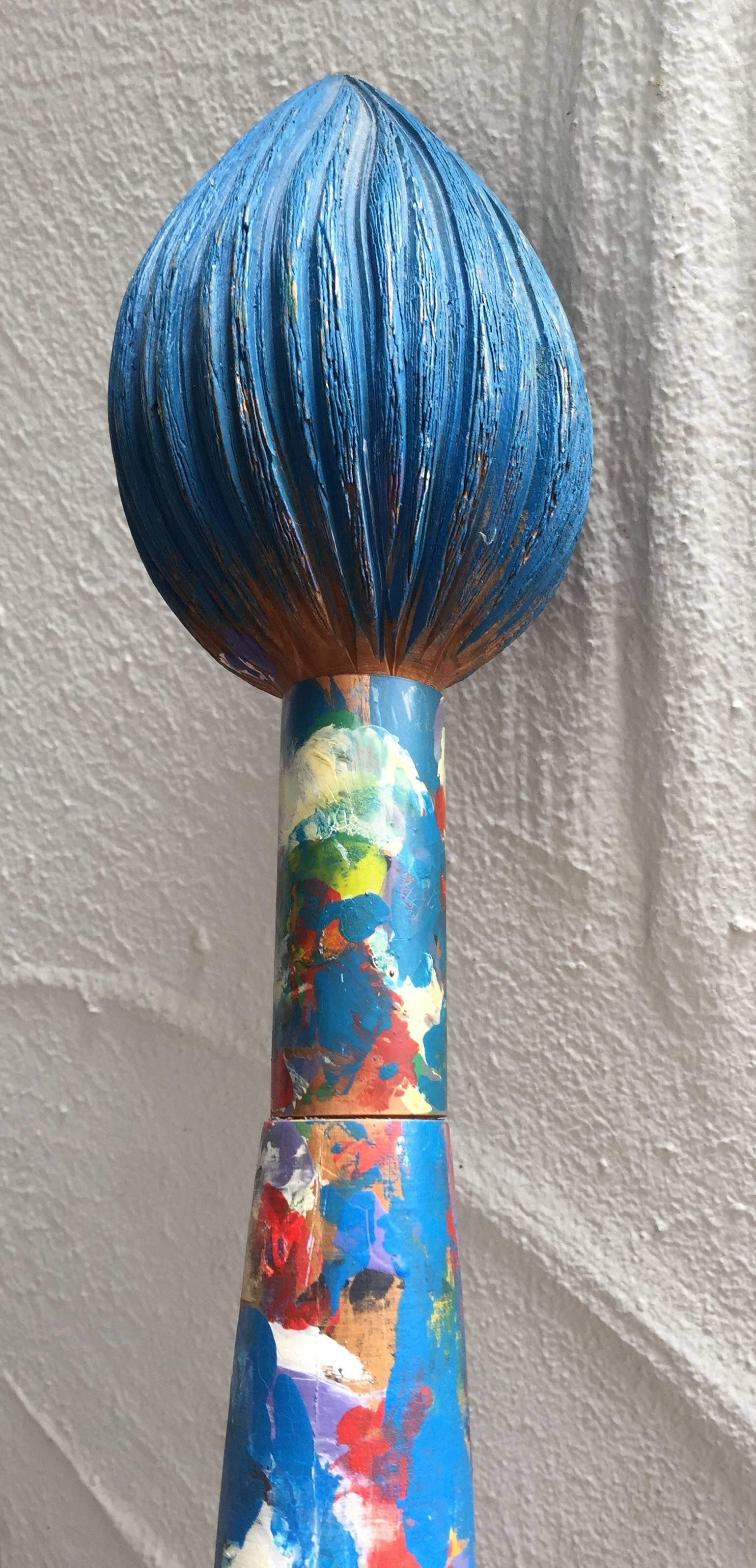 Great for display on a wall or mounted from the floor. Paint is nice and dry and early. Made in Spain sticker on one. Great visually.