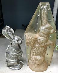 Pair of Substantial Vintage Bunny Rabbit Chocolate Molds