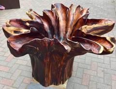 Rosewood Root Table Base Organic Modern