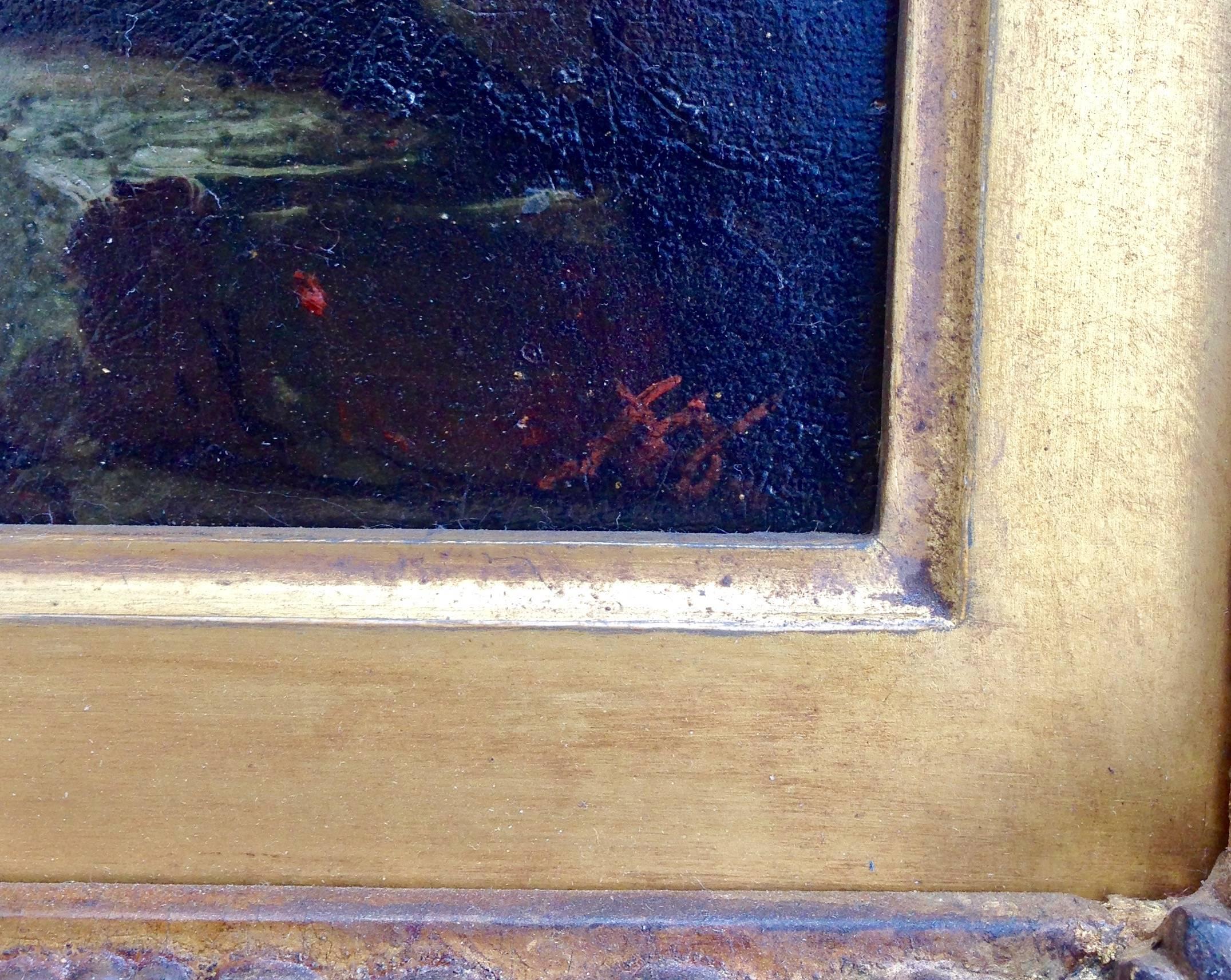 Monogramed on the front lower left and titled and dated on the back. Most likely the original frame. 

John Williamson (1826–1885)
John Williamson was a versatile artist who created still lifes, genre scenes, and landscapes during the heyday of
