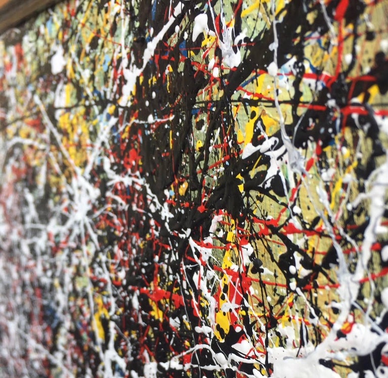 Vintage Drip Painting, Style of Jackson Pollock at 1stdibs