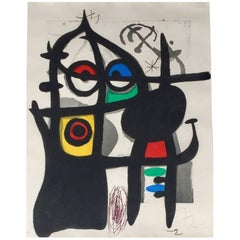 "La Captive" HC Color Etching Aquatint by Joan Miró