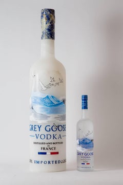 "Straight Up" Scultura pop art in pietra e mixed media di Robin Antar