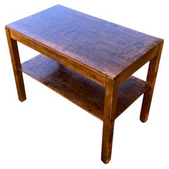 Mesa auxiliar modernista francesa de estilo Art Déco, de los años 1930-1940, de abedul flameado