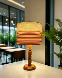 1970s Swedish Design, Nature Pine Table Lamp, Uno Kristiansson Style