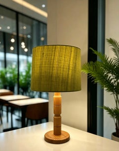 1970s Swedish Design, Uno Kristiansson Style Nature Pine Table Lamp