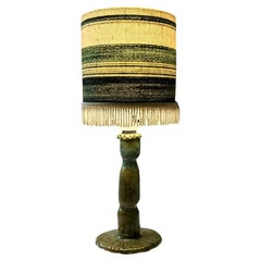 1977 Scandinavian Studio Art Pottery Table Lamp, Aase Lommerud (1924-2026)