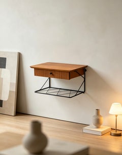 1950/60s Nordic/Danish Teak Shelf / Wall Hanging Night Stand / Side table