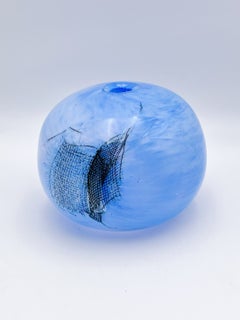 Jarrón de cristal artístico de Benny Motzfeldt (1909-1996), PLUS Noruega, 1995