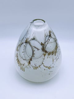 Vase en verre d'art de Benny Motzfeldt (1909-1996), PLUS Unikat, Norvège, 1980