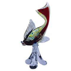 Fischskulptur aus Murano-Glas aus der Mitte des Jahrhunderts. Italien. ca. 1970er Jahre