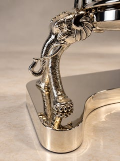 A silver plated duck press or lobster press par Cailer & Bayard