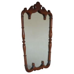 Mid-century modern italian walnut solid mirror from 1950s