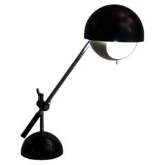 Italian table Lamp Black and Chrome in Style of Gino Sarfatti for Flos, 1960s