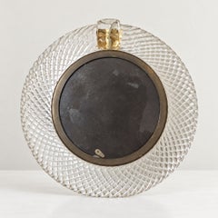1970s Italian Murano Glass and Brass Photo Frame by Tommaso Barbi