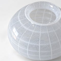 1950s Italian White Murano Glass Vase in style of Tobia Scarpa for Venini