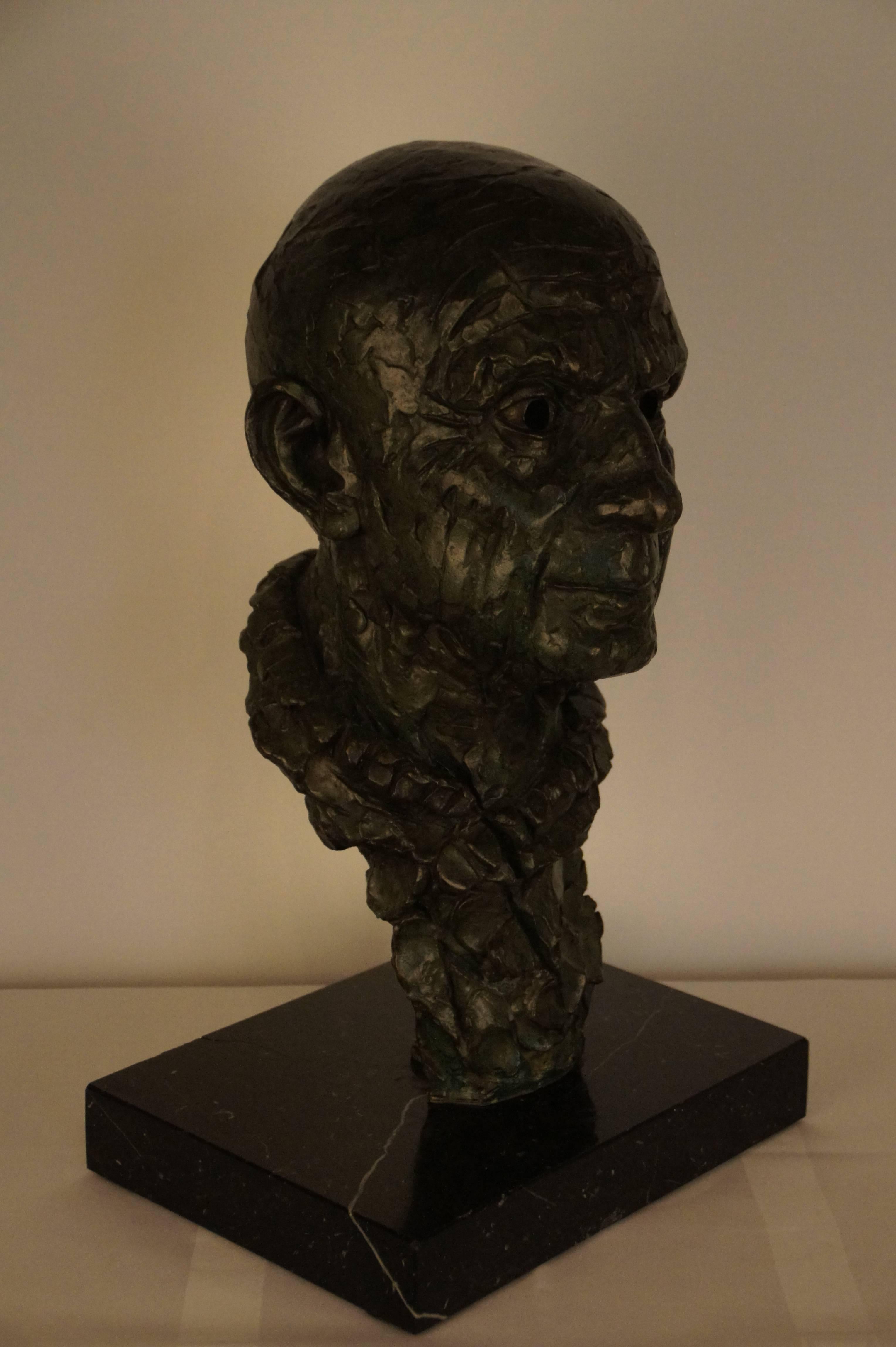 Late 20th Century Bronze Statue, Depicting Picasso, 1975