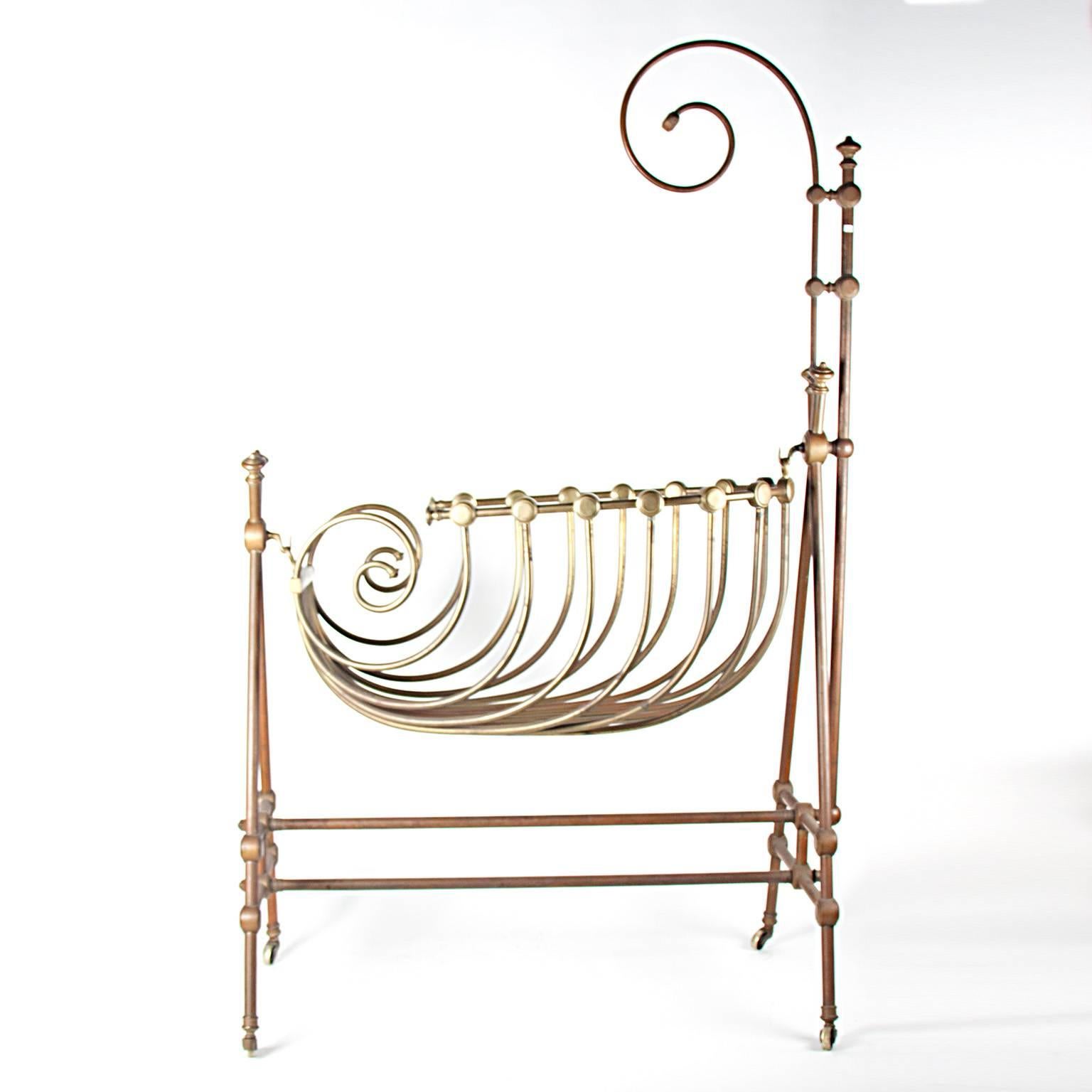 Beautiful Bronze 20th Century Cradle 2