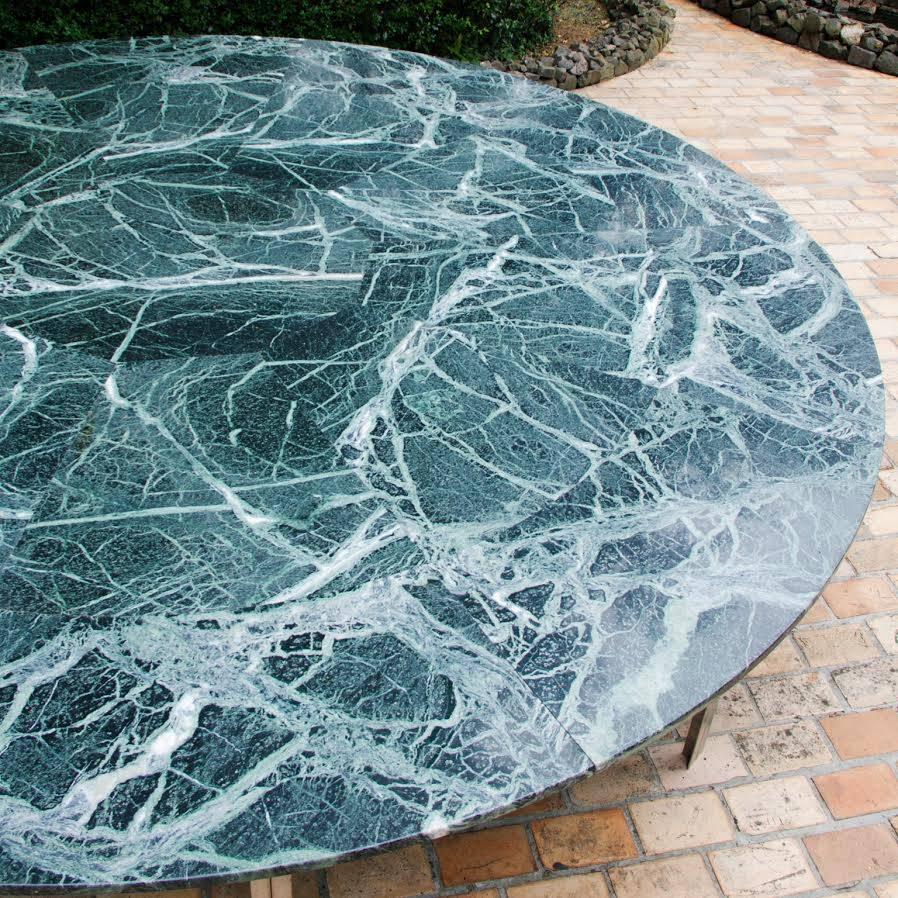 Metal  Large Marble Table, Second Half of the 20th Century (5 meters in diameter)