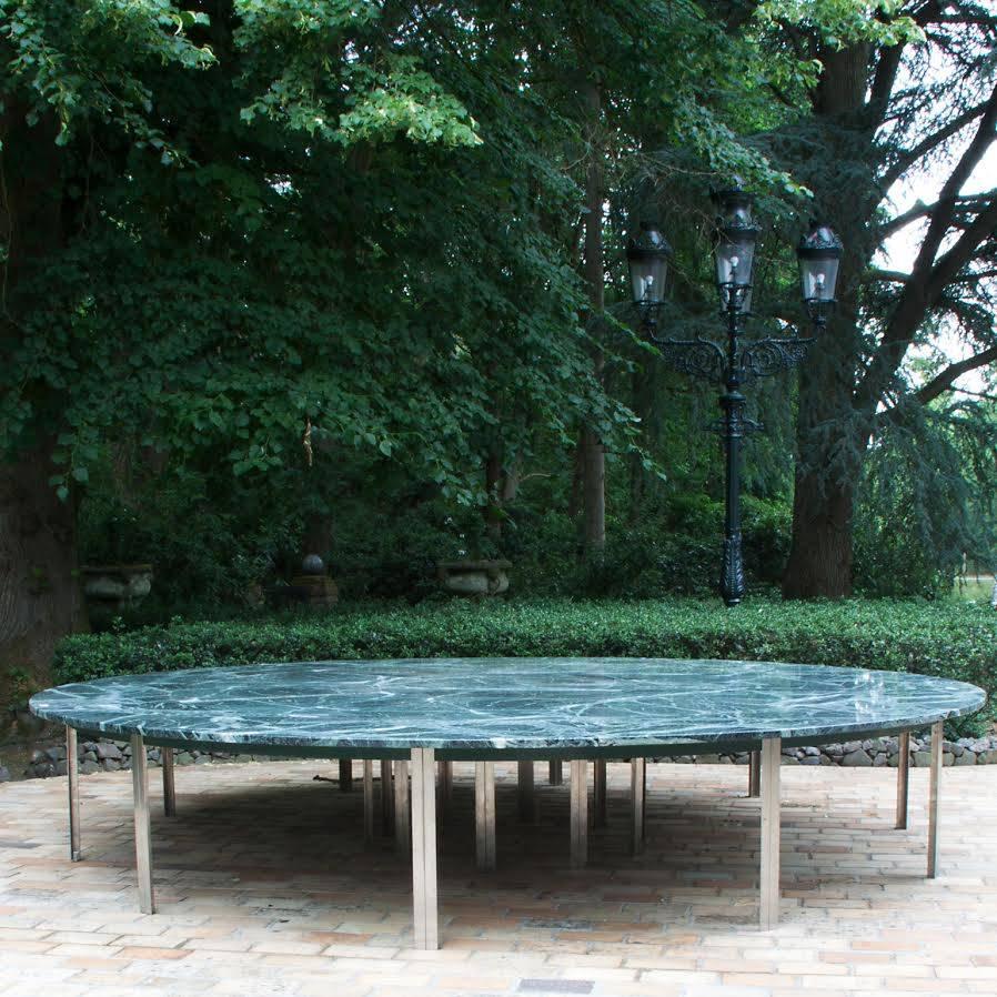  Large Marble Table, Second Half of the 20th Century (5 meters in diameter) 2