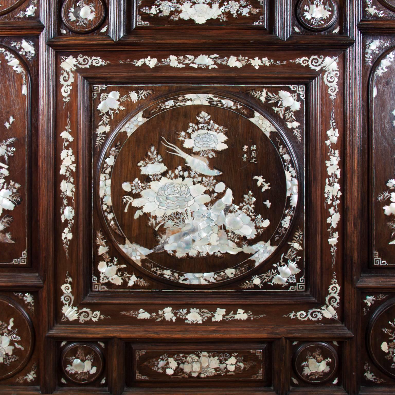 19th Century Rosewood Chest, Inlaid with the Mother-of-Pearl 2