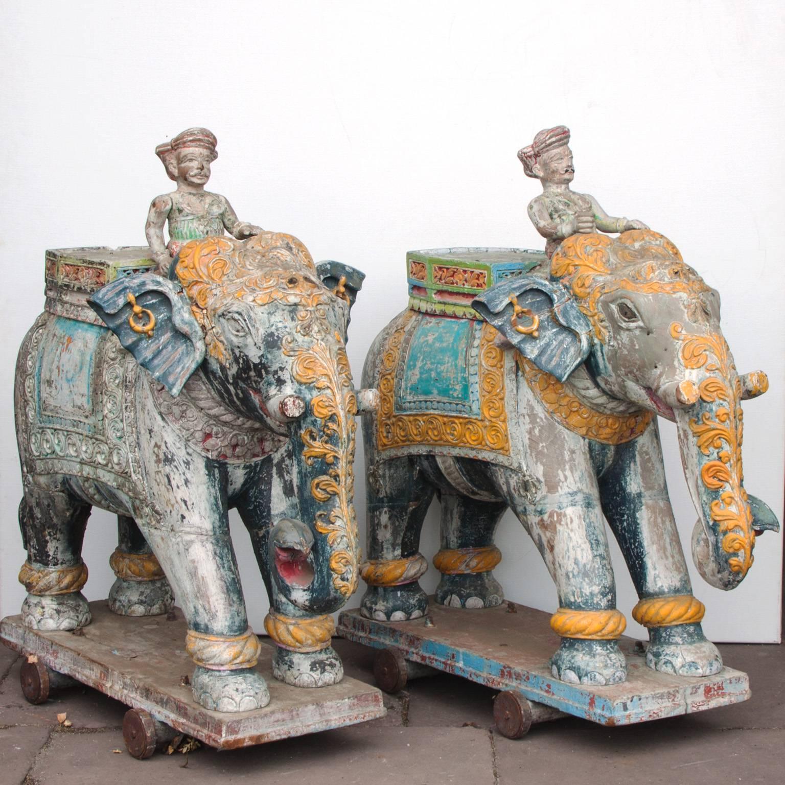 painted elephants in india
