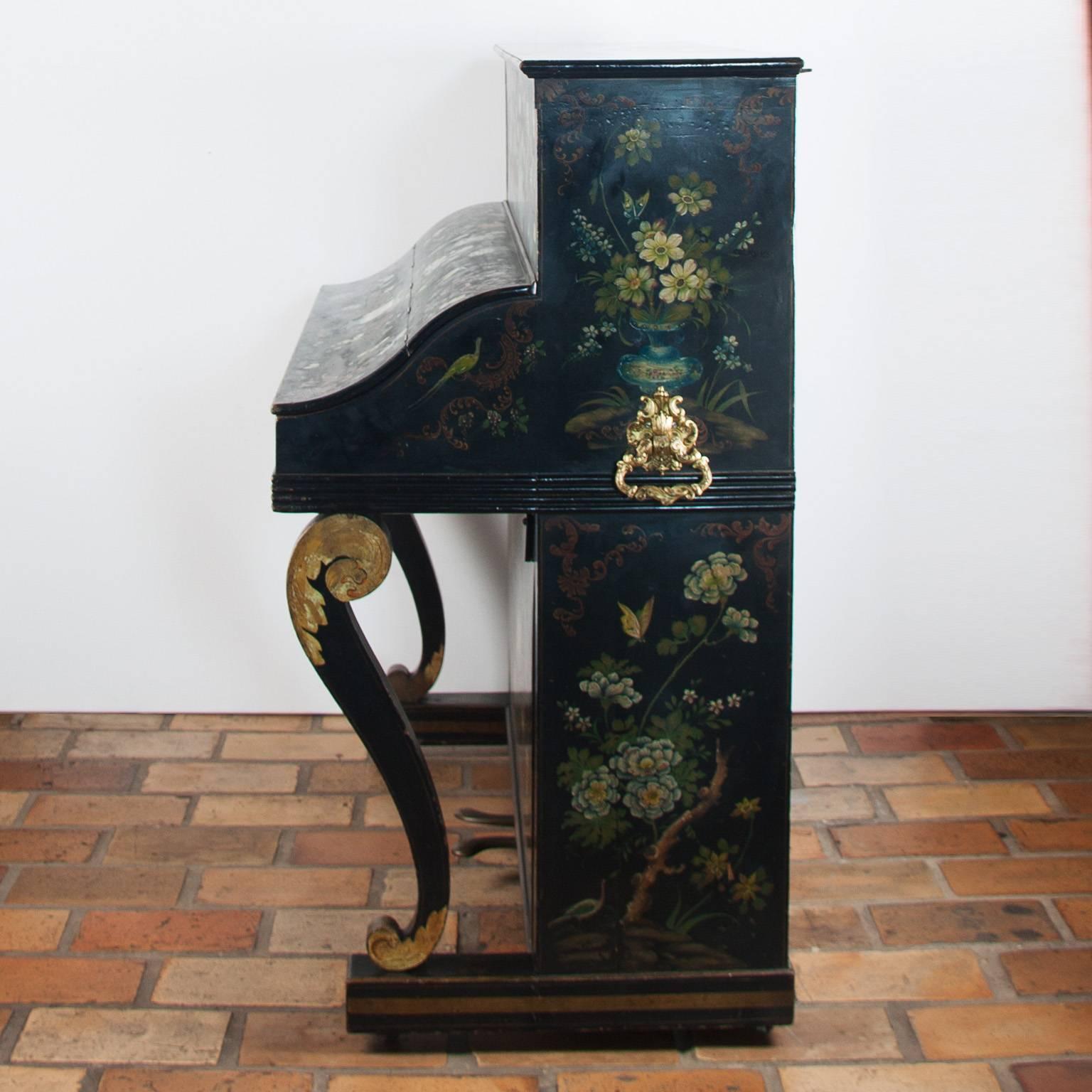 19th century piano with original paint layer.