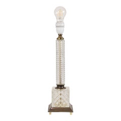 Vintage Classic Glass Table Lamp – Massive – 1980s