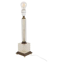Lampe de table vintage classique en verre – Imposante – Années 1980