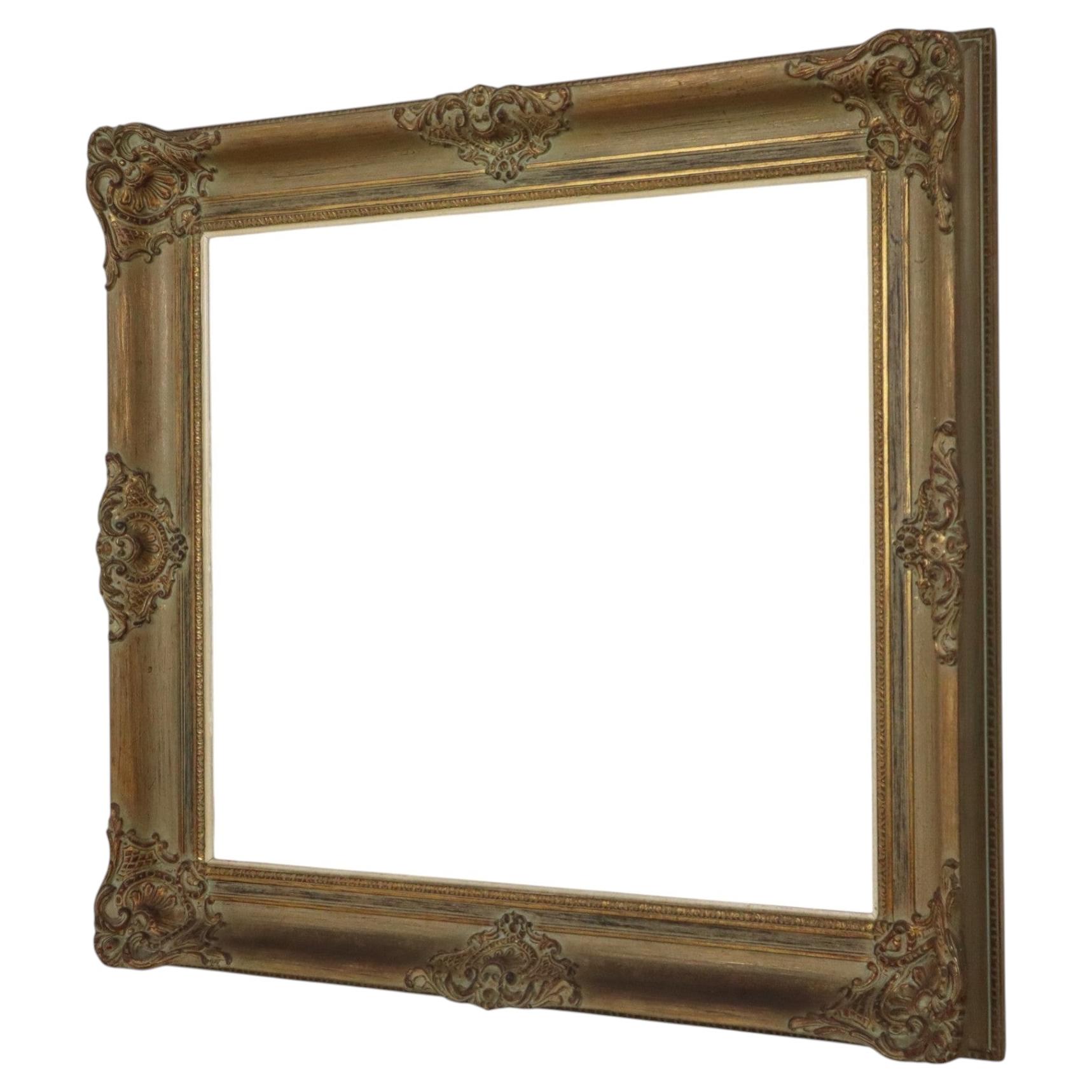 Large Gold Baroque-Style Frame – Classic Wooden Frame 90x80cm For Sale