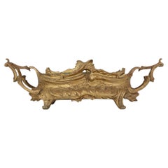 Rococo-style gold-colored jardinière flower planter early 20th century