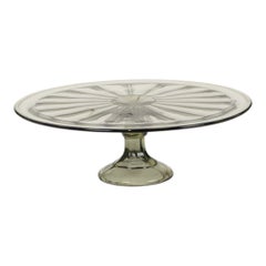 Rare Grey Art Deco Cake Platter Pastry Dish 1930s