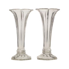 Art Deco Pair of Val Saint Lambert Luxval Americain Vases