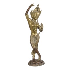 Large Brass Sculpture of Mayadevi Mother of Buddha 52 cm