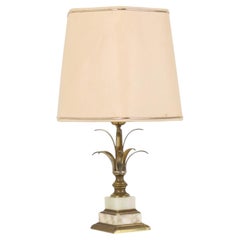 Vintage Palm Tree Pineapple Table Lamp, Massive, 1970s