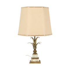 Vintage Palm Tree Pineapple Table Lamp, Massive, 1970s