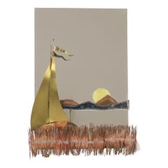 Spiegel im Bootsdesign aus Kupfer und Messing von Daniel D’Haeseleer, 1970er Jahre