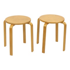 Set of 2 Vintage IKEA Frosta Stools, Beech Wood, 1990s