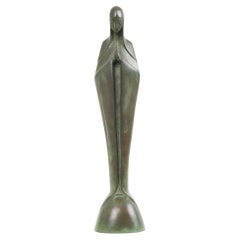 Art Deco Statue of the Virgin Mary Patinated Bronze Jac van Vlijmen 31 cm