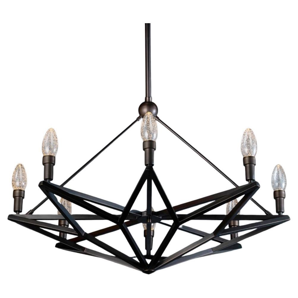 Solid Oiled Brass Regalio Outdoor Chandelier by Elisterno