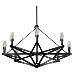 Solid Oiled Brass Regalio Outdoor Chandelier by Elisterno