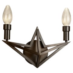 Solid Oiled Brass Regalio Outdoor Wall Sconce by Elisterno